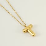 Gold color / 1 Piece Simple Series Simple Letter T Stainless Steel  Gold Color Women's Pendant Necklaces Picture20